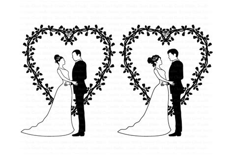 Download 493+ wedding outline clipart Cut Files
